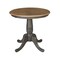 International Concepts 30 in. Round Pedestal Dining Table with 2 Madrid LadderBack Chairs K45-30RT-C2-2 - alternate 4